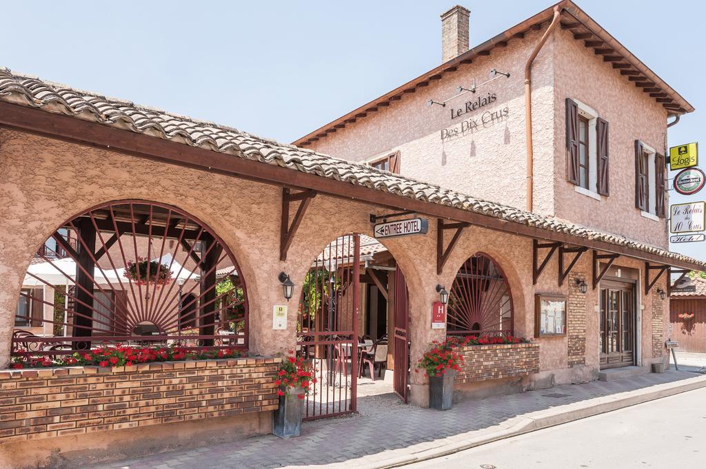 Corcelles-en-Beaujolais Le Relais Des Dix Crus - Logis Hotel B&B מראה חיצוני תמונה